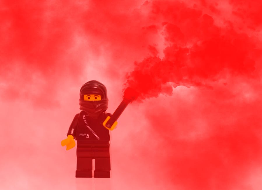 Lego ninja lighting a flare, used in blog Getting in the zone: A guide to finding flow at work