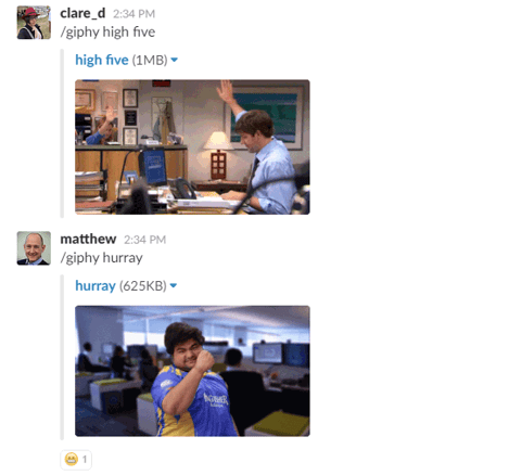 Giphy in slack